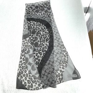 Coach Monochrome s Sheer Signature Oblong Scarf